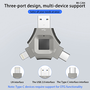 RK-C204 3-in-1 Fingerprint USB Flash Drive