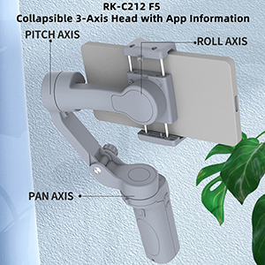 RK-C212 F5 Foldable 3-Axis Head with App