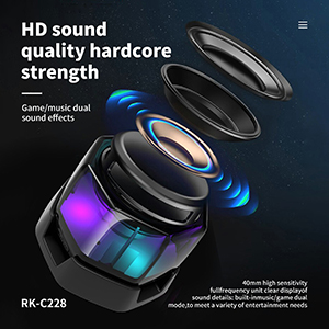 RK-C228 Magnetic Bluetooth Speaker with Cell Phone Holder