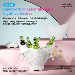 RK-X34 Bluetooth Speaker Ambient Light Ice Bucket